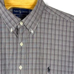 Ralph Lauren Blake Shirt Mens XXL Purple Glen Plaid Button Down Cotton